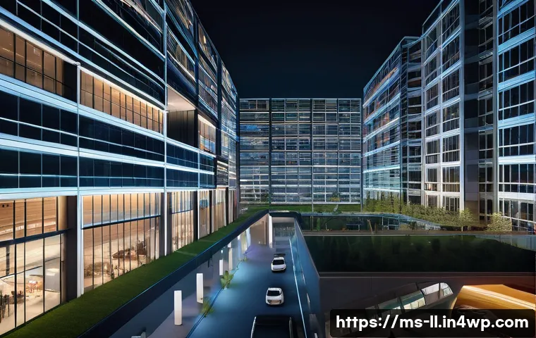 마이크로 프론트엔드의 적용 사례 연구 - **Prompt:** "A panoramic shot illustrating the transformation from a complex, towering monolithic so...