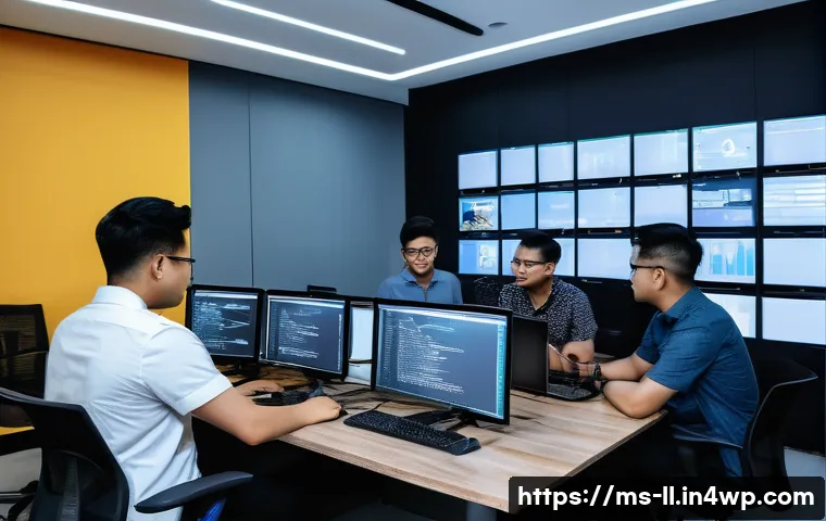 마이크로 프론트엔드 구현을 위한 단계별 가이드 - A modern office setting in Kuala Lumpur with a diverse team of Malaysian software developers collabo...